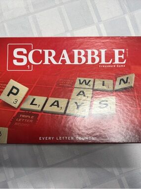 Hasbro Scrabble Game - Red and Beige